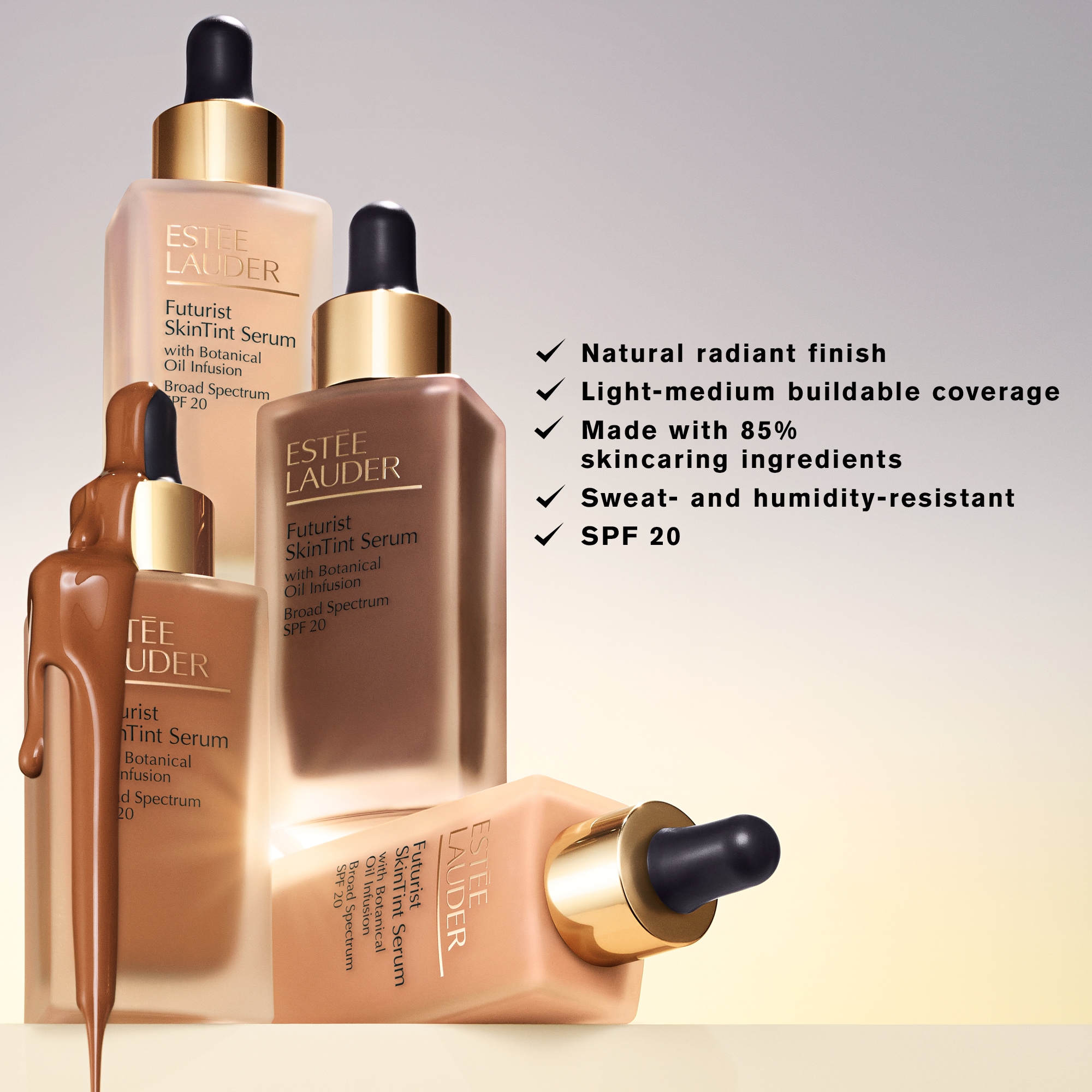 Futurist SkinTint Serum Foundation With Botanical Oil Infusion SPF 20 - Image 8