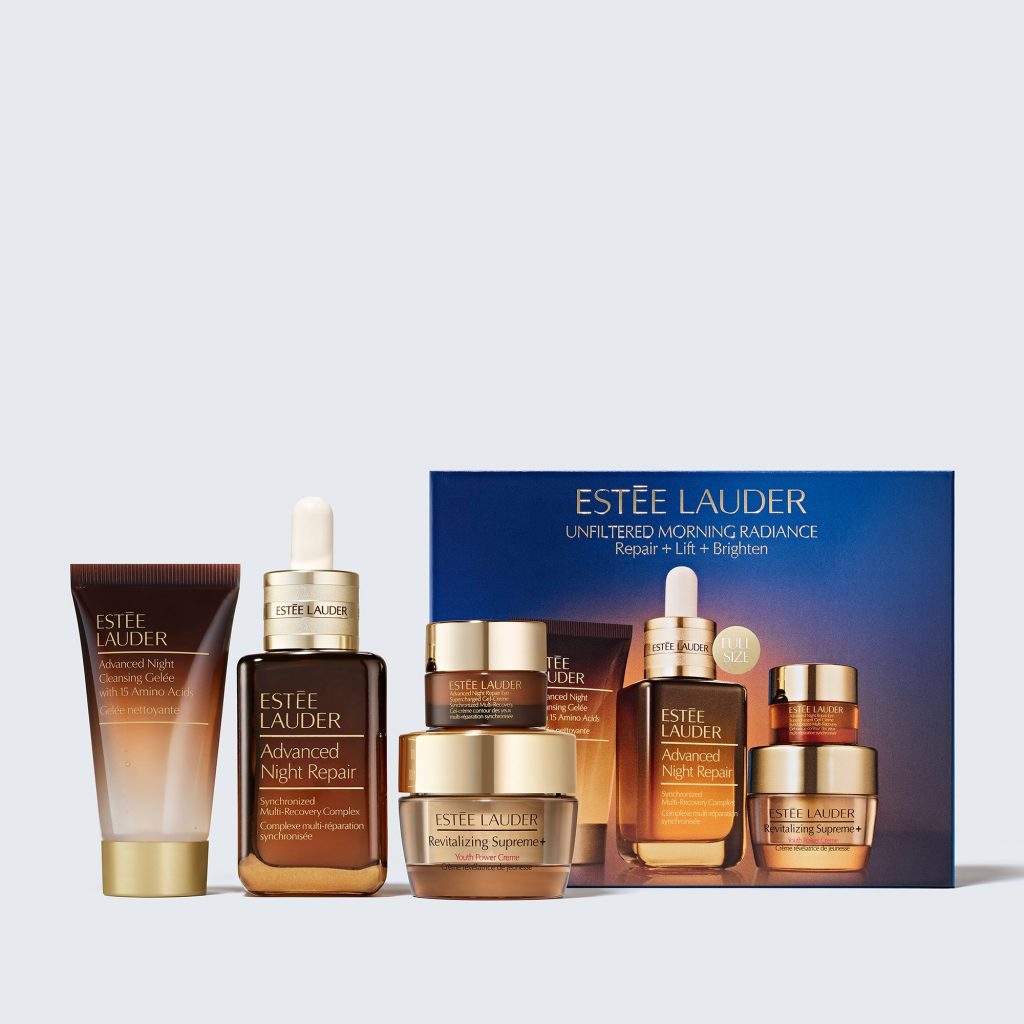 Unfiltered Morning Radiance Advanced Night Repair Skincare Gift Set